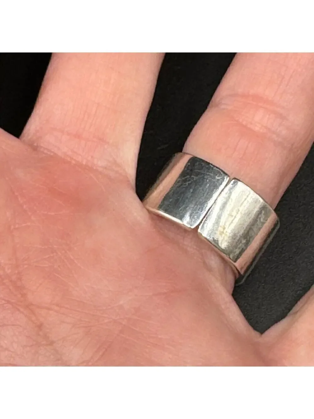 925 Sterling LOVE Boho Band Adjustable Ring #1377